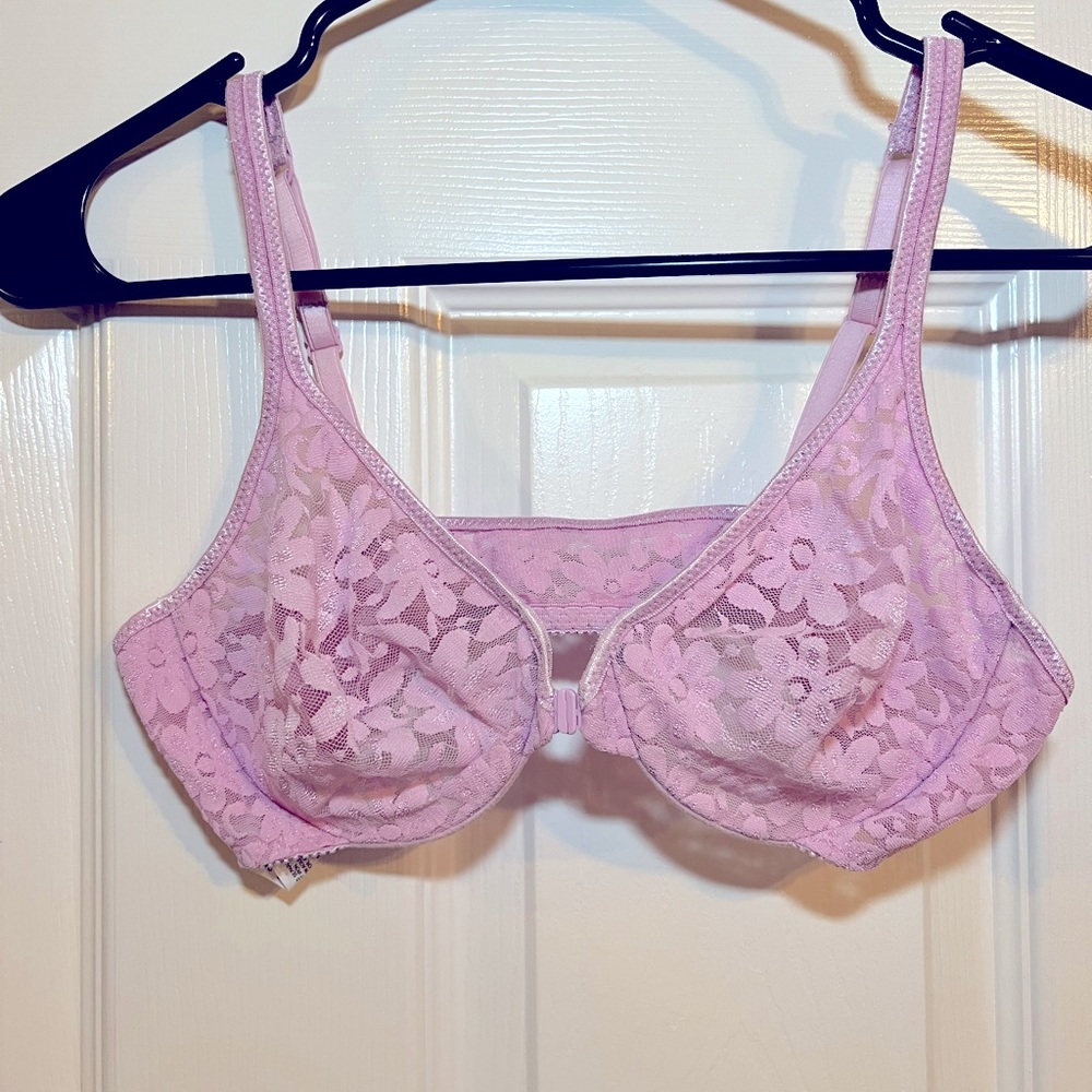 Light pink bralette, see through